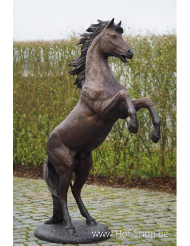 Steigerend paard - bronzen beeld (B1109R)