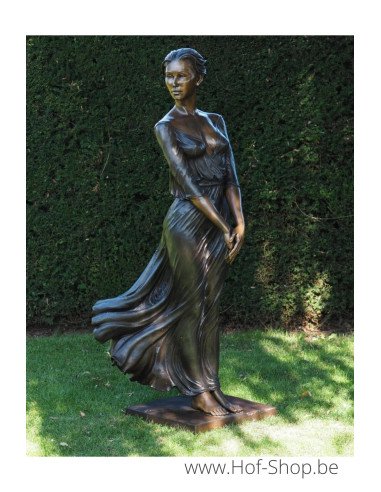 Staande vrouw - bronzen beeld (B1353)