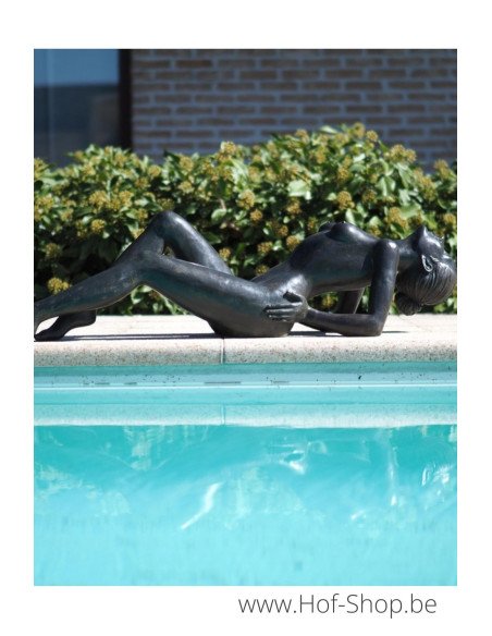 Femme nue - statue en bronze (B1373)
