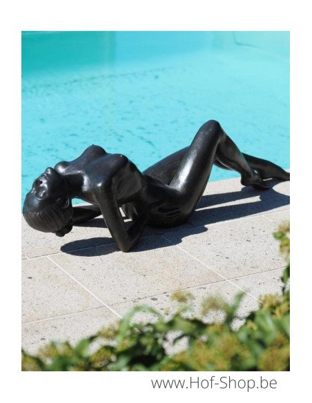 Femme nue - statue en bronze (B1373)