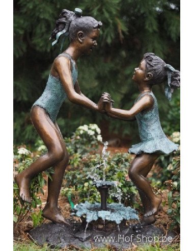 Des enfants qui dansent en maillot de bain - statue en bronze (AN1249BR-B)