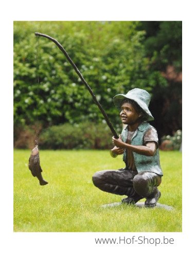 Visser - bronzen beeld (B50608)