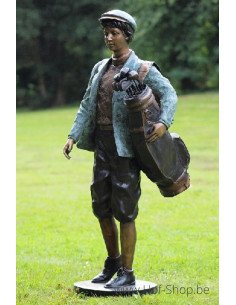 Golfeur - sculpture en bronze (B52121)