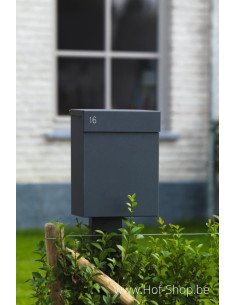 Albo Topa op staander RAL 7016 - aluminium Brievenbus