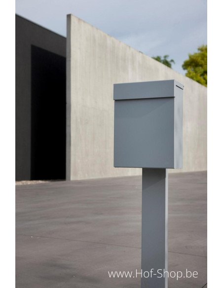 Albo Topa sur pied RAL 7016 - boîte aux lettres en aluminium