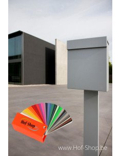 Albo Topa op staander in RAL naar keuze - aluminium Brievenbus