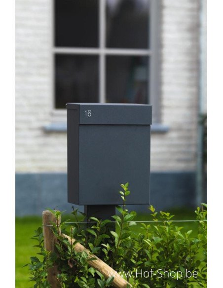 Albo Topa op staander in RAL naar keuze - aluminium Brievenbus