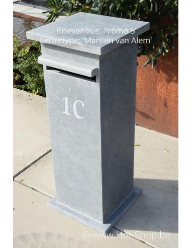 Gravure: huisnummer op brievenbus