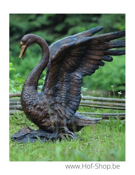 Cygne - statue en bronze (B55874)