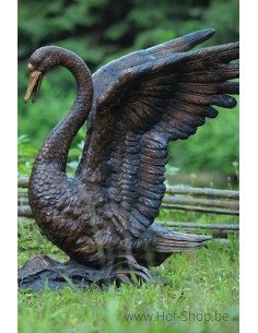 Zwaan - bronzen beeld (B55874)