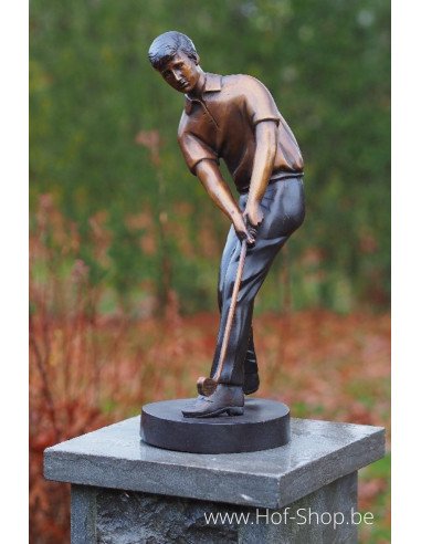 Golfspeler - bronzen beeld (B57698)