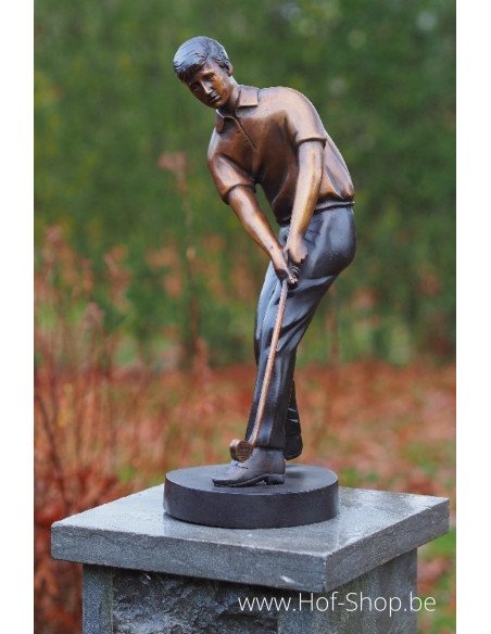 Golfspeler - bronzen beeld (B57698)