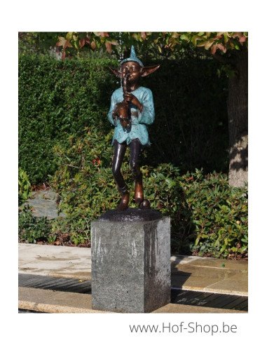 Pixie avec un saxophone - statue en bronze (B58808)