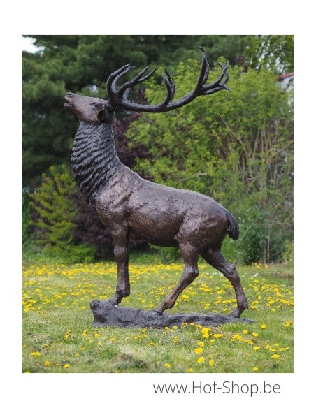 Grand cerf - statue en bronze (B67010)