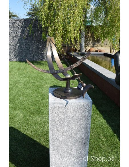 Cadran solaire - statue en bronze (GA0386BR-B)