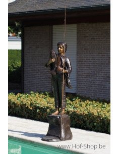 Visser - bronzen beeld (PB61057)