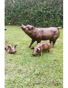 Cochon - statue en bronze (PB61083-2)