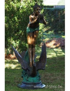 Femme sur un oiseau - statue en bronze (PB61114)