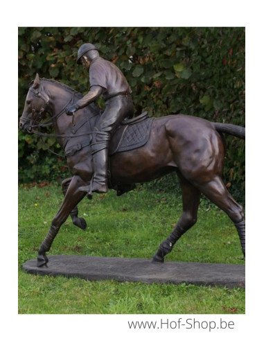 Joueur de polo - sculpture en bronze (PB61137)