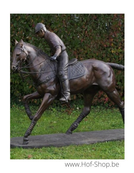 Joueur de polo - sculpture en bronze (PB61137)