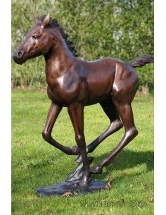 Lopend veulen - bronzen beeld (PB61165)