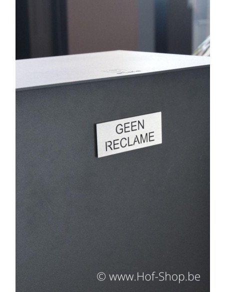 Pas de publicité - plaque inox 'fuji'