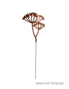 Tuinsteker bloem - metalen figuur in ecoroest (MD14088)