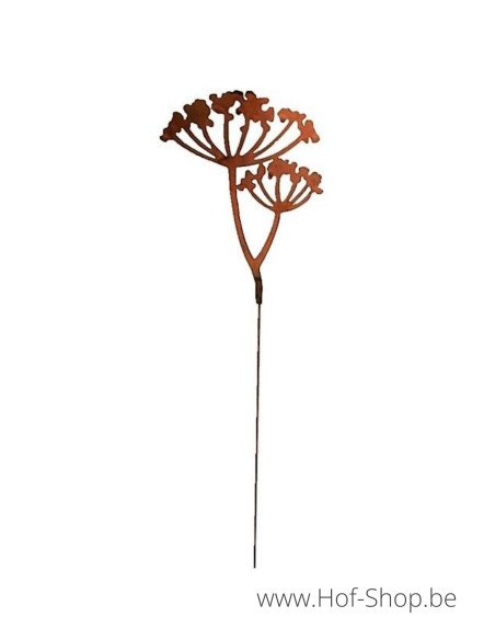 Piquet de jardin Fleur - figurine en métal Ecorouille (MD14088)