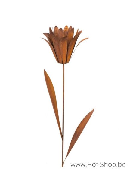 Piquet de jardin calice 3D sur tige - figurine en métal Ecorouille (MD14014)