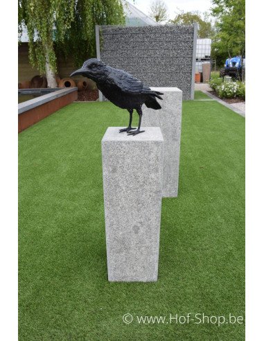 Mâle corbeau - statue en bronze (B50325)
