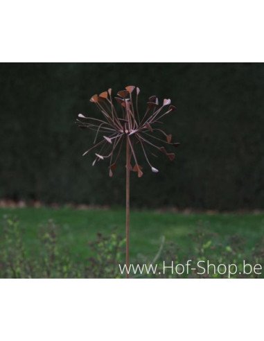 Tuinsteker bloem - metalen figuur in ecoroest (MD14131) OP is OP