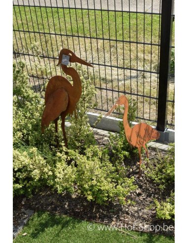 Reiger - metalen figuur in ecoroest (MD14002)