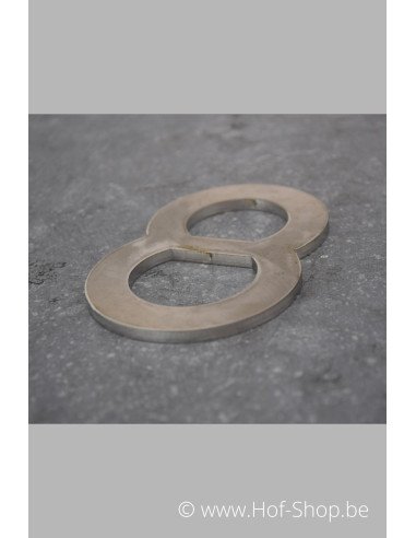 OUTLET Numéro 8 en inox (12 cm de haut) - Numéro de maison Adezz