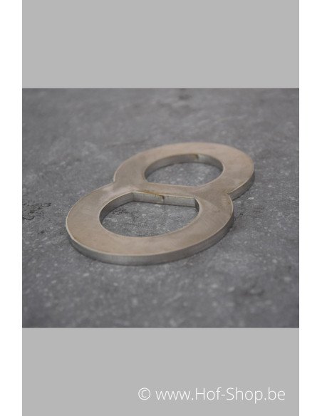 OUTLET Numéro 8 en inox (12 cm de haut) - Numéro de maison Adezz