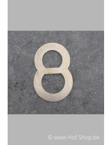 OUTLET Numéro 8 en inox (12 cm de haut) - Numéro de maison Adezz