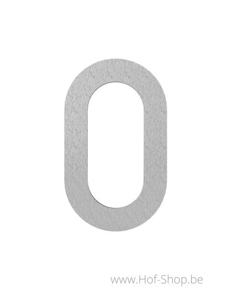 OUTLET Numéro 0 en inox (12 cm de haut) - Numéro de maison Adezz