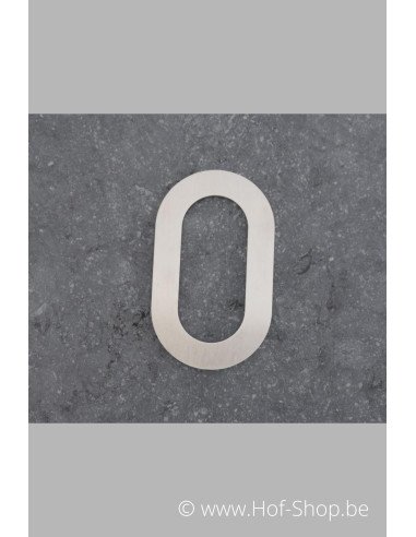 OUTLET Numéro 0 en inox (12 cm de haut) - Numéro de maison Adezz