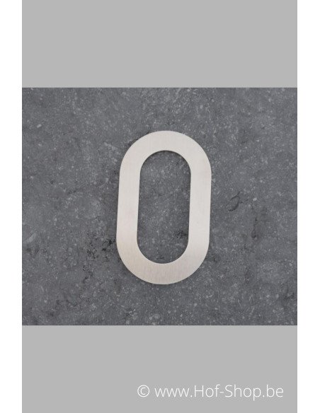 OUTLET Numéro 0 en inox (12 cm de haut) - Numéro de maison Adezz