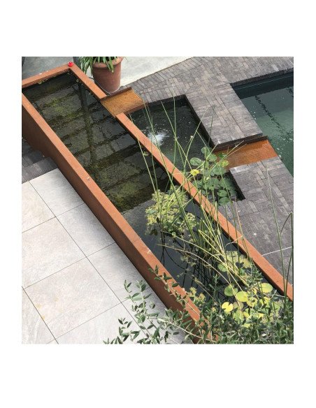 Étang 300 x 100 x 60 cm - Adezz Étang  en acier corten
