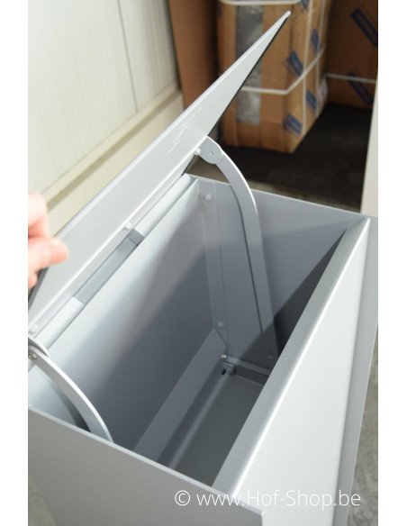 Dropbox Small RAL 9006 - pakketbus aluminium