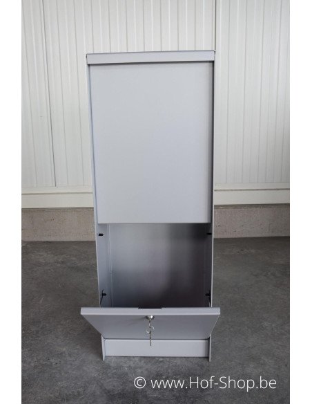 MODÈLE DE SHOWROOM Dropbox Small RAL 9006 Back Door - eSafe boîte à colis aluminium