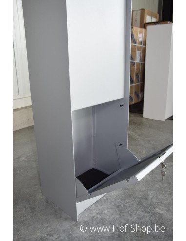 Dropbox Small RAL 9006 - pakketbus aluminium