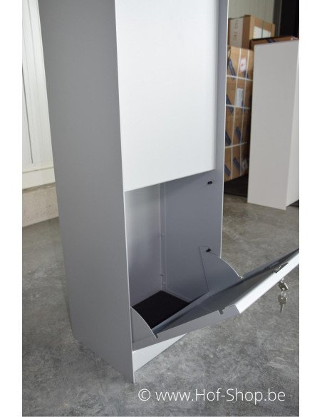 Dropbox Small RAL 9006 - pakketbus aluminium