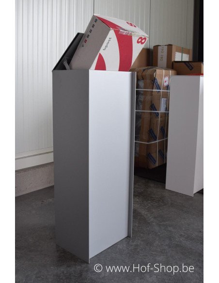 MODÈLE DE SHOWROOM Dropbox Small RAL 9006 Back Door - eSafe boîte à colis aluminium