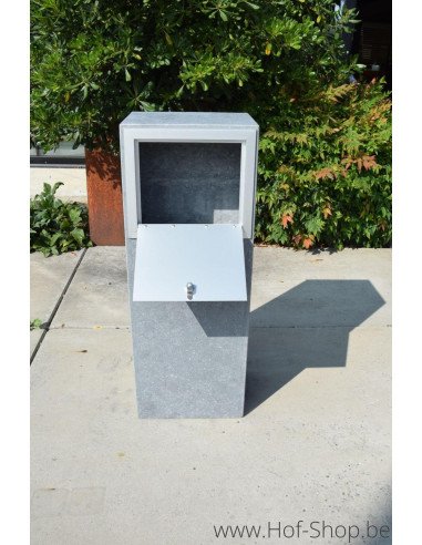 P-Box 4 Aspect bois - boîte aux lettres en pierre bleue