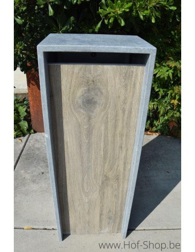 P-Box 4 Aspect bois - boîte aux lettres en pierre bleue