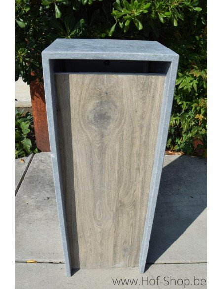 P-Box 4 Aspect bois - boîte aux lettres en pierre bleue