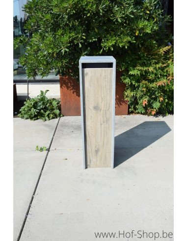 P-Box 9 Aspect bois - boîte aux lettres en pierre bleue