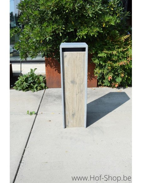 P-Box 9 Aspect bois - boîte aux lettres en pierre bleue