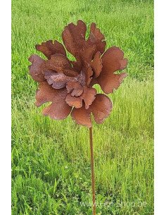 Piquet de jardin Fleur - figurine en métal Ecorouille (MD14148)